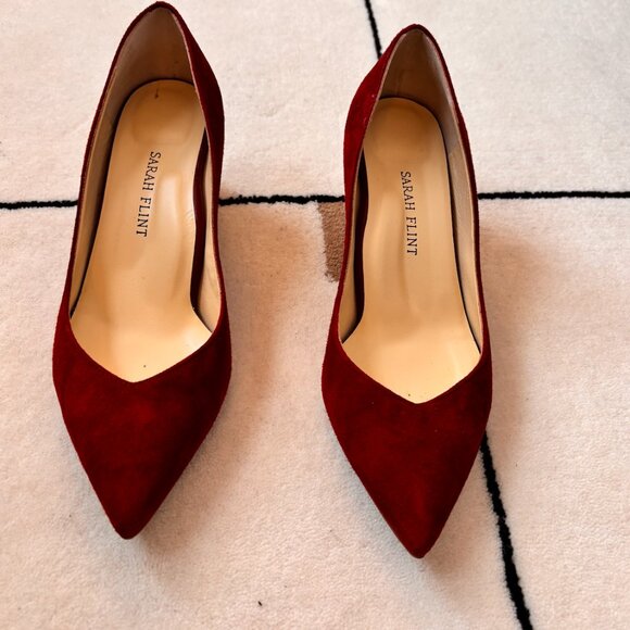 Sarah Flint Perfect Emma, Merlot Suede, IT 36-US 6 - Picture 2 of 5